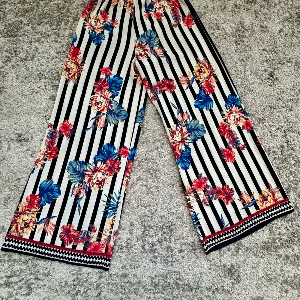 Womens Flying Tomato Boho Floral Wide-Leg Pants size large - Picture 4 of 4